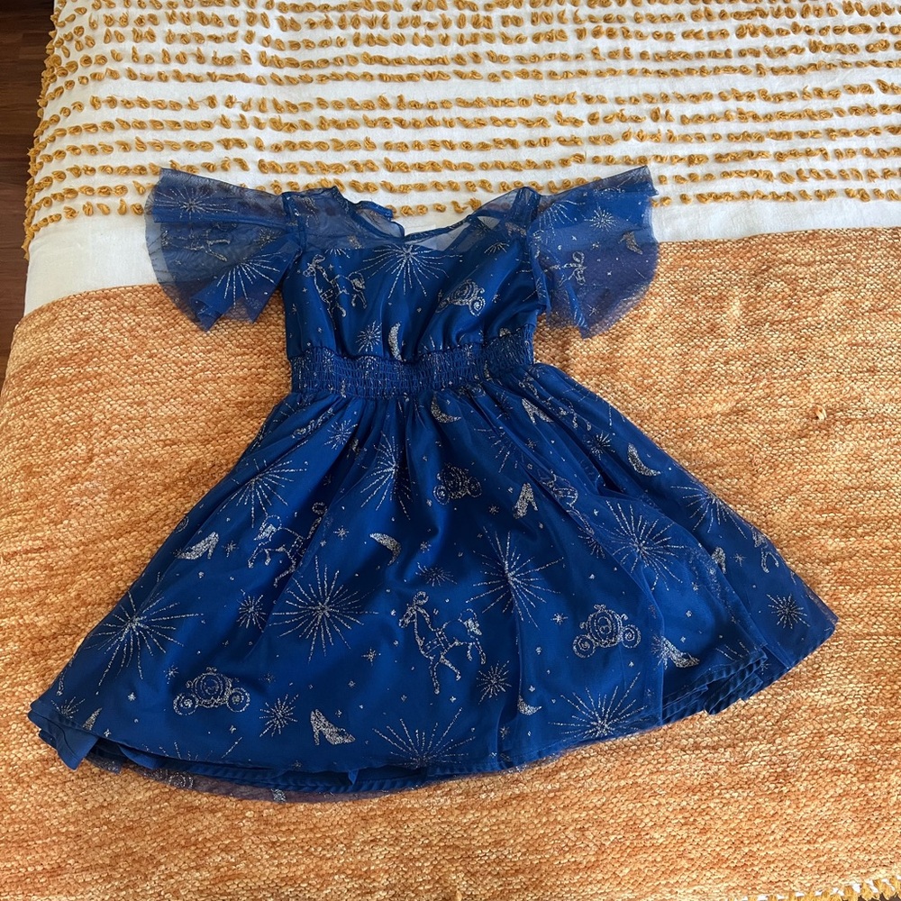 Disney Like New Cinderella Blue Party Dress with Silver Accents